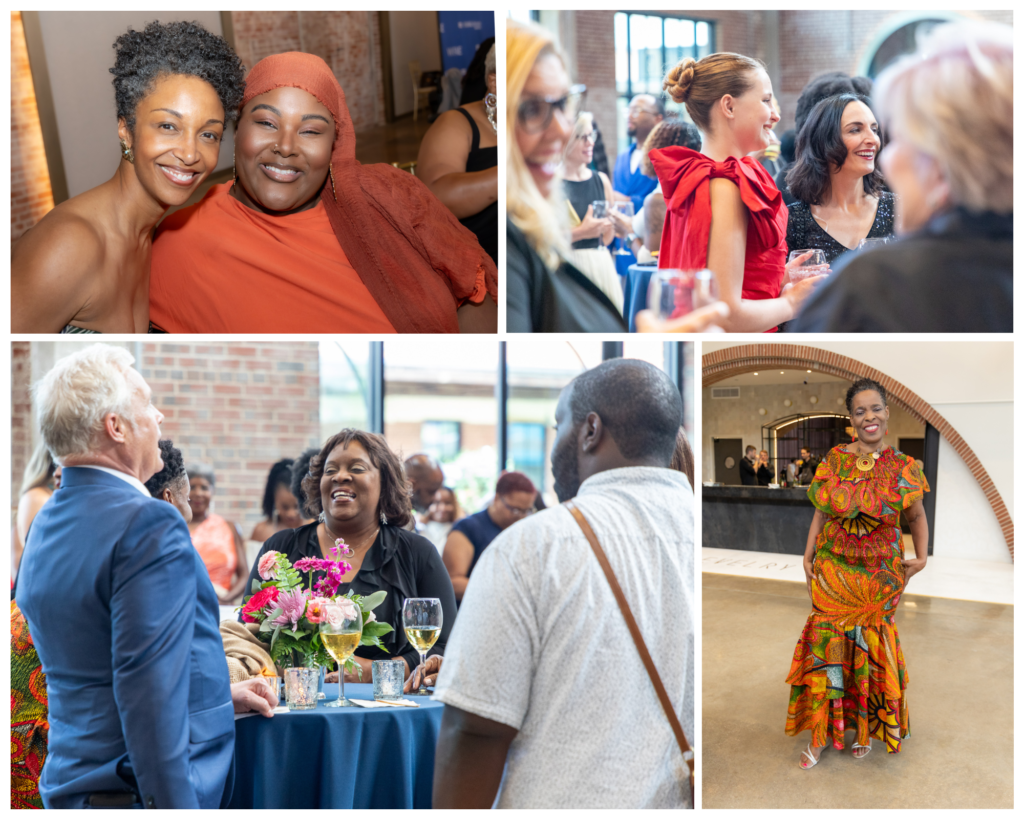 Photo collage of gala attendees. 